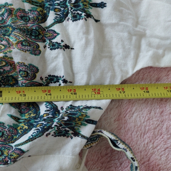 Venus Linen Blend Tie-Waist Romper Size 2 - Picture 9 of 11